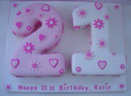 girls 21st birthday cake